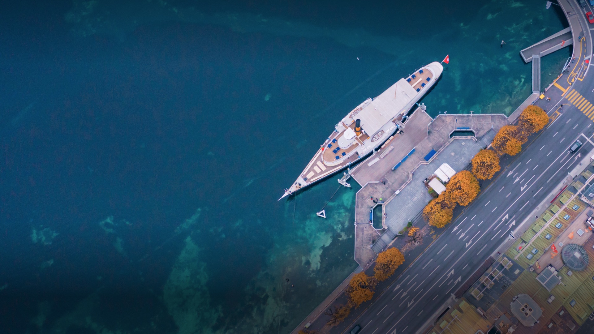 background image of a boat docked